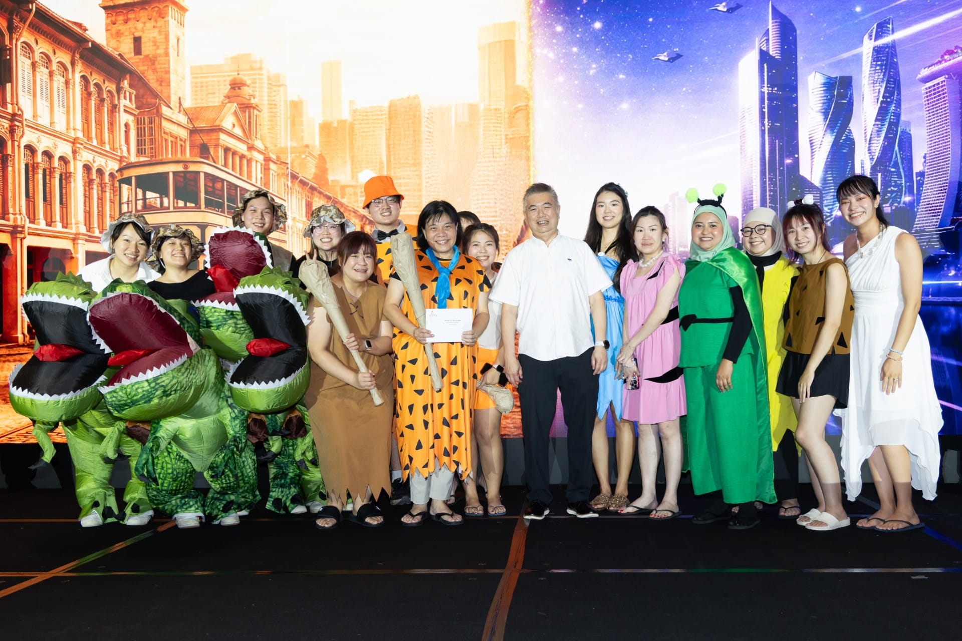 Photo of 16 ALPS staff taken at ALPS Anniversary Dinner